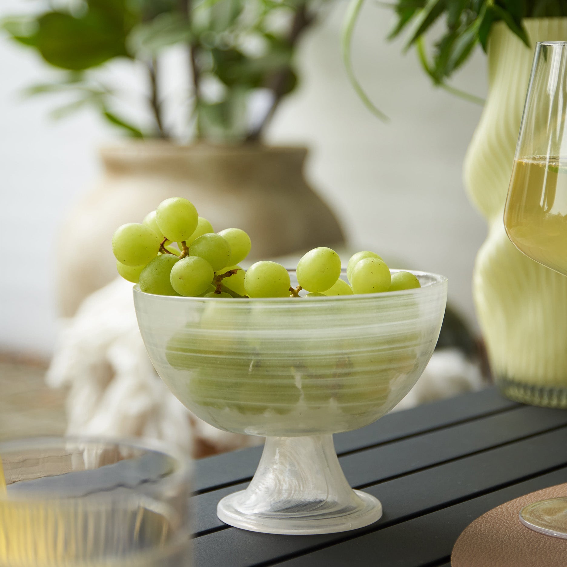 Cotton Candy skål på fod Ø13 cm